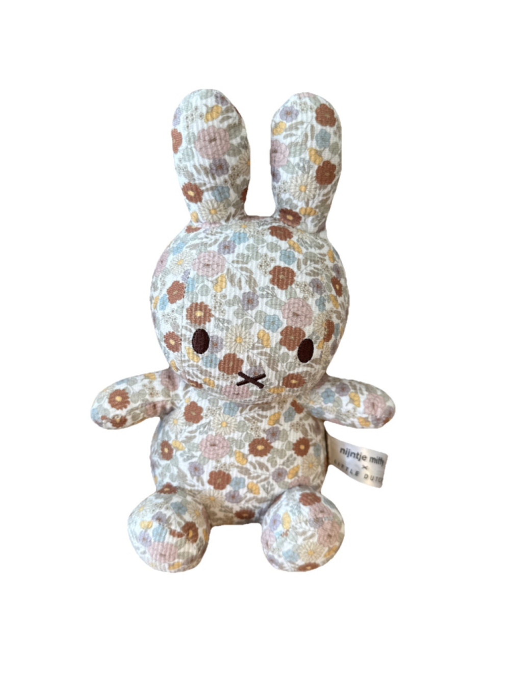Nijntje Miffy x LITTLE DUTCH Floral Corduroy Bunny Plush Stuffed Toy 9”